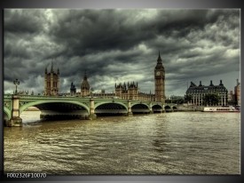 Glas schilderij Engeland | Grijs, Wit