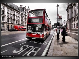 Foto canvas schilderij Engeland | Zwart, Rood, Wit