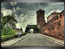 Foto canvas schilderij Krakow | Bruin, Grijs, Groen