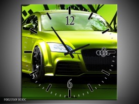 Wandklok op Canvas Audi | Kleur: Groen, Zwart | F002350C