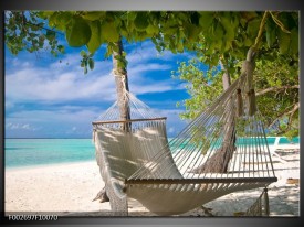 Foto canvas schilderij Vakantie | Blauw, Wit, Groen