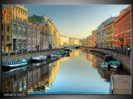 Foto canvas schilderij Venetie | Blauw, Grijs, Geel