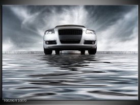 Foto canvas schilderij Auto | Grijs, Zwart, Wit