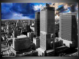 Foto canvas schilderij Gebouw | Blauw, Grijs