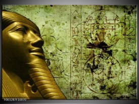 Glas schilderij Egypte | Groen, Goud, Grijs