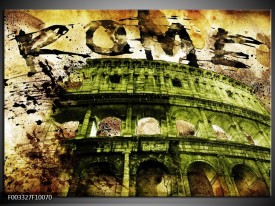 Glas schilderij Rome | Groen, Bruin