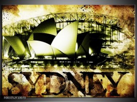 Foto canvas schilderij Sydney | Groen, Bruin, Zwart