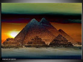 Glas schilderij Egypte | Bruin, Zwart, Geel