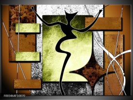 Foto canvas schilderij Abstract | Bruin, Groen, Zwart