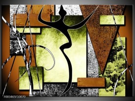 Foto canvas schilderij Abstract | Bruin, Groen, Zwart