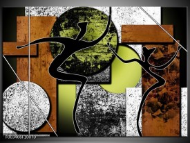 Foto canvas schilderij Abstract | Bruin, Groen, Zwart