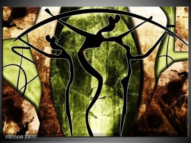 Foto canvas schilderij Abstract | Groen, Bruin, Zwart