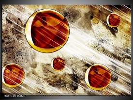 Foto canvas schilderij Abstract | Geel, Bruin, Wit