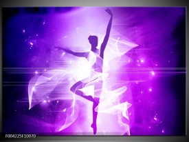 Foto canvas schilderij Dansen | Paars, Wit