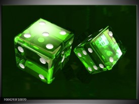 Glas schilderij Spel | Groen, Wit, Zwart