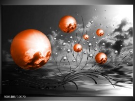 Glas schilderij Design | Oranje, Grijs, Zwart