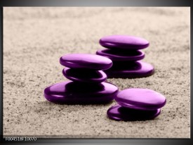 Glas schilderij Spa | Paars, Grijs
