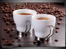 Foto canvas schilderij Koffie | Bruin, Wit