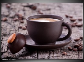 Foto canvas schilderij Koffie | Bruin, Wit