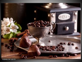 Foto canvas schilderij Koffie | Wit, Bruin