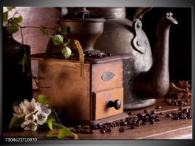 Foto canvas schilderij Koffie | Wit, Bruin