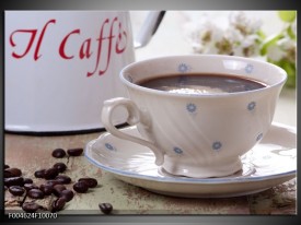 Foto canvas schilderij Koffie | Wit, Bruin