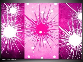 Glas schilderij Art | Roze, Paars, Wit