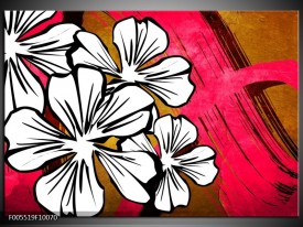 Foto canvas schilderij Art | Wit, Roze, Bruin