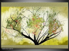 Foto canvas schilderij Bomen | Groen, Zwart