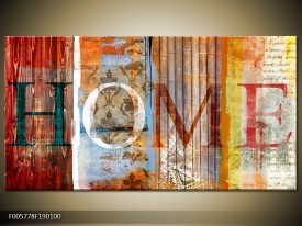 Canvas schilderij Home | Bruin | 190x100cm 1Luik