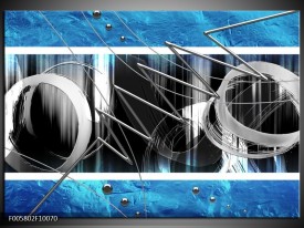 Glas schilderij Modern | Blauw, Grijs, Wit