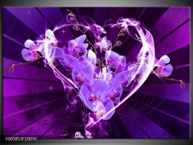 Foto canvas schilderij Orchidee | Paars, Roze