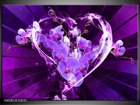 Glas schilderij Orchidee | Paars, Roze