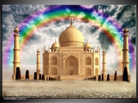 Glas schilderij Taj Mahal | Crème