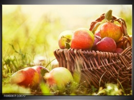 Glas schilderij Appels | Groen, Rood, Bruin
