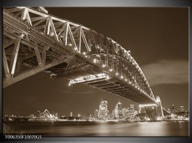 Glas Schilderij Steden, Brug | Sepia