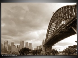 Glas Schilderij Steden, Brug | Sepia