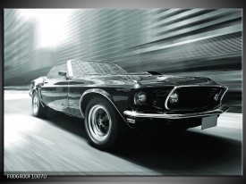 Canvas Schilderij Auto, Mustang | Grijs, Groen, Zwart