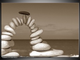 Glas Schilderij Steden | Sepia
