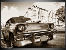 Canvas Schilderij Auto, Oldtimer | Sepia