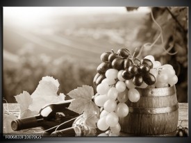 Glas Schilderij Druiven, Keuken | Sepia