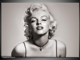 Canvas Schilderij Marilyn Monroe | Grijs, Sepia