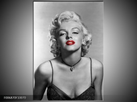 Canvas Schilderij Marilyn Monroe | Zwart, Wit, Rood