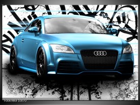 Canvas Schilderij Audi, Auto | Blauw, Zwart, Grijs