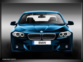 Canvas Schilderij Auto, BMW | Blauw, Zwart, Grijs