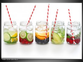 Glas Schilderij Keuken, Drinken | Wit, Rood, Groen
