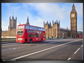 Canvas Schilderij Engeland, London | Rood, Blauw, Grijs