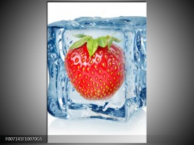 Glas Schilderij Fruit, Keuken | Rood, Blauw, Wit