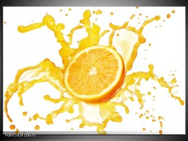 Canvas Schilderij Fruit, Keuken | Geel, Wit