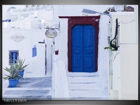 Canvas Schilderij Griekenland | Wit, Blauw